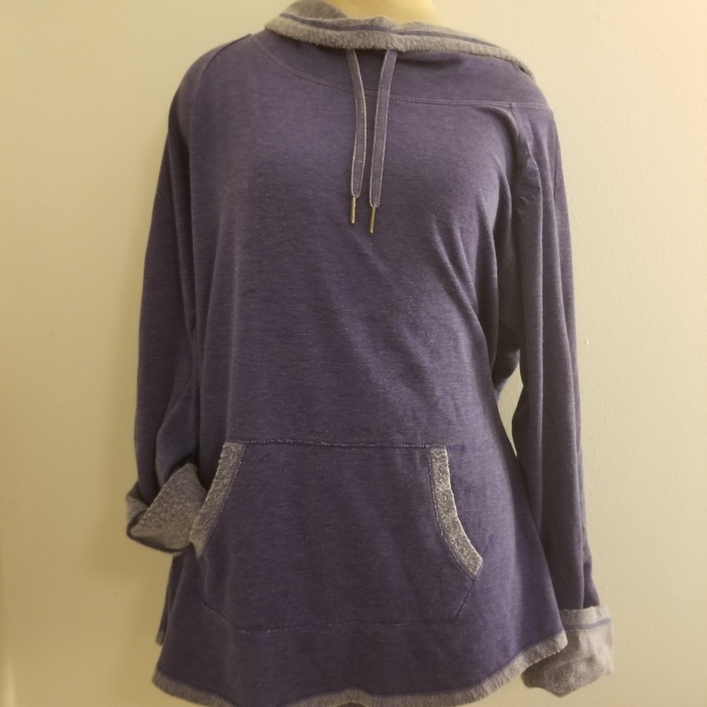 Calvin Klein fleece pullover L purple